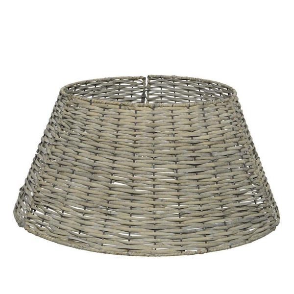 Everlands Gray Willow Basket Tree Collar Indoor Christmas Decor 11 in